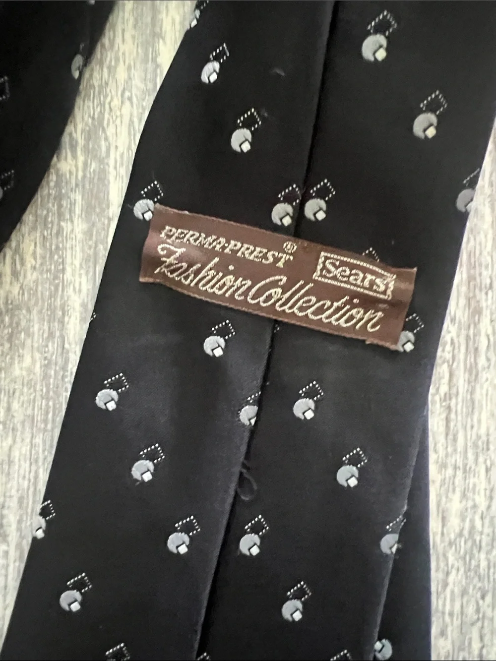 Classic Black, blue Silk & Polyester Ties with Subtle Pattern - Men Accessories